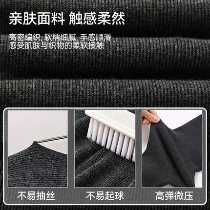 Women's Autumn and Winter Cotton Vertical Striped Leggings, High-Length, Thickened, Warm, Plus-Size Gray Pantyhose