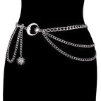 White k crescent waist chain