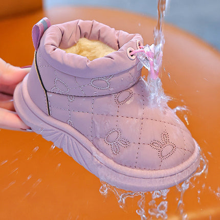 Winter Kidsren's Cotton Slippers Bag with Boys Indoor Non-Slip Waterproof Kidsren's Baby Cotton Shoes Girls Warm Snow Boots