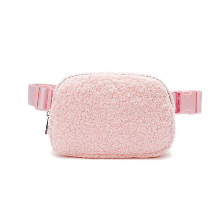 Lulu Same Style Crossbody Bag Outdoor Sports Bag Unisex Winter Cashmere Waist Bag Sports Chest Bag Versatile Style