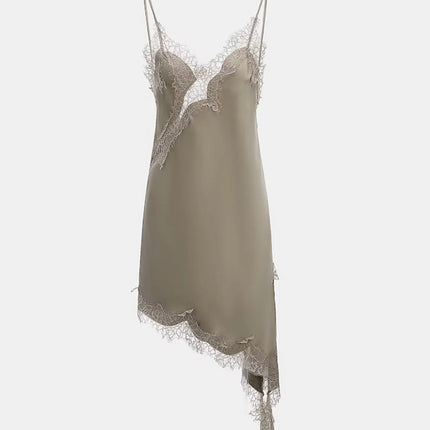 Cross-Border Women's Clothing Wholesale 2025 Summer New European and American Style Suspender Lace Irregular Hem Dress
