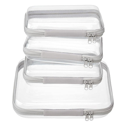 2024 Amazon PET Travel Storage Bag suit Wash Cosmetics Storage Home Zipper Toy Hard Plastic