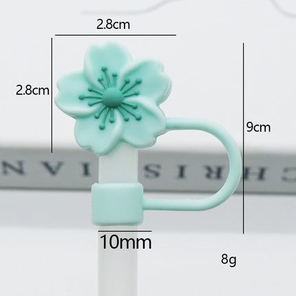 Popular 10mm Begonia Flower Straw Cap Stanley Water Cup Straw Plug Silicone Flower Straw Cover Direct from Manufacturer