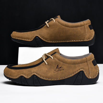 Foreign Trade Hot-Selling Light Luxury Casual and Comfortable Octopus Bean Shoes Outdoor Slip-On Men's Driving Fashion Leather Shoes