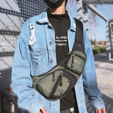 2023 new chest Bag Men's bag men's bag casual shoulder bag messenger bag fashion Oxford cloth messenger bag men's