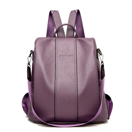 Backpack New Anti-theft Women's Backpack Korean Style Simple All-match Shoulder Bag Fashionable Elegant Student Backpack
