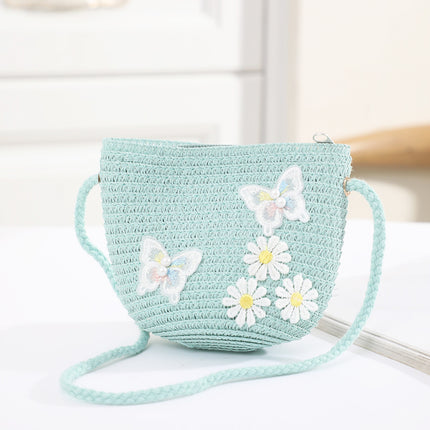 Cross-border New Children's Bag Spring and Summer New Children's Crossbody Bag Handmade Straw Satchel Travel Mini Coin Purse