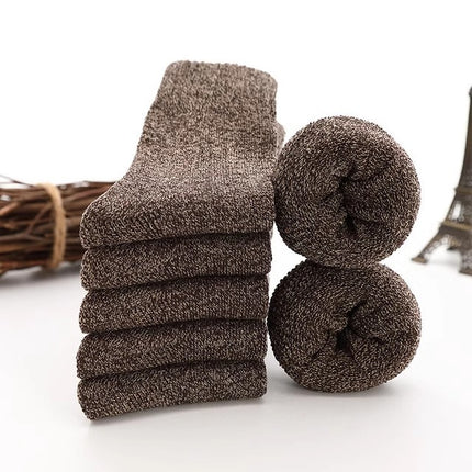 Socks Men's Autumn and Winter fleece-lined Thickened Warm Terry Socks Men's Towel Socks Winter Floor Socks Extra Thick Cotton Socks