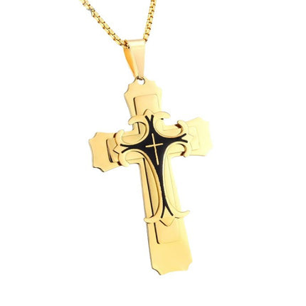Factory direct Amazon AliExpress European and American fashion personality stainless steel men's pendant necklace wholesale