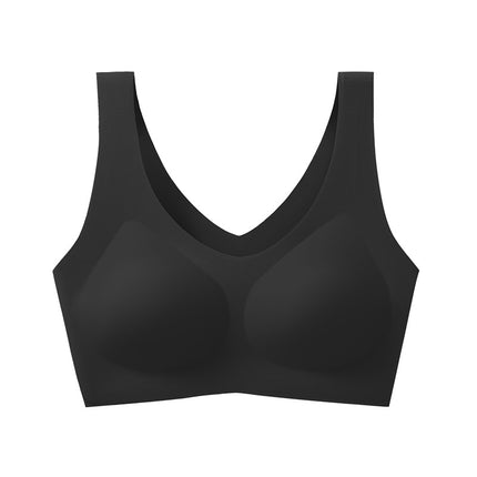 5Ut Genuine Fixed Cup Large Size Bra Without Rims for Women with Big Breasts Showing Small Breasts Seamless Cup All-In-One Vest for Women