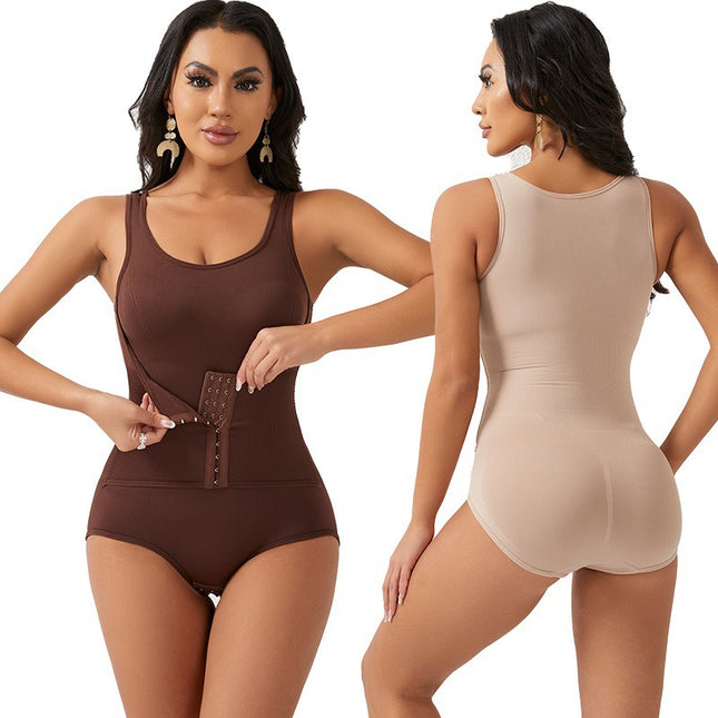 European and American Style Enhanced Buttoned Shapewear Bodysuit for Women, Body Shaping, Tight-Fitting, Hip-Lifting, Back-Beautifying Corset, Waist-Cinching, Tummy Control Shapewear