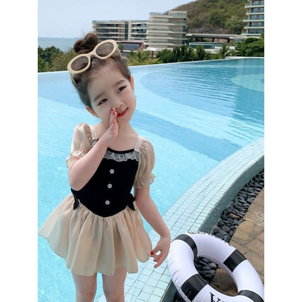 Girls Swimsuit Children's Summer New One-Piece Swimsuit Summer Swimming Little Girl Princess Style Swimsuit Pink Skirt Style
