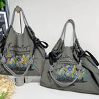 Flowers dark gray (excluding straps) / Medium