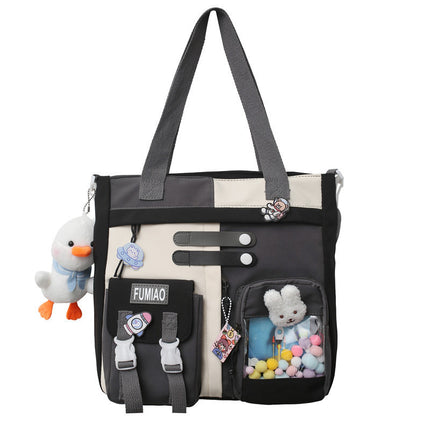 Wholesale New Casual Fashion Korean Style Fresh Color Contrast Backpack Middle School Student Schoolbag Japanese Niche Design Backpack