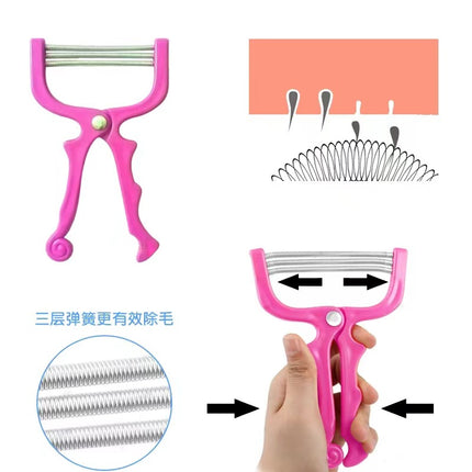 Face Scraper Body Hair Removal Tool Lip Face Epilator Spring Face Winch Hair Removal Tool Wholesale
