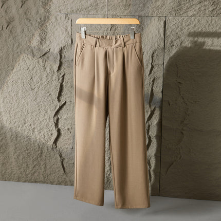 2025 New Loose Straight Casual Pants for Men Korean Style Trendy Versatile Thin Drape Wide-Leg Floor-Length Trousers