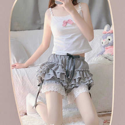 Cross-Border Pumpkin Pants Lolita Cake Skirt Puffy Skirt Anti-Exposure Safety Shorts Jk Lace Pure Cotton Inner Shorts