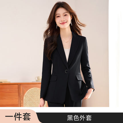 Suit suit Women's Spring and Autumn Business Dress Front Desk Reception Work Clothes Suit Interview Suit Sales Department Property Tooling