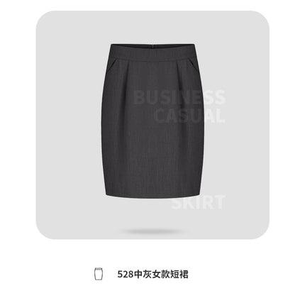 High Cost-Performance Straight-Leg Dress Pants for Men and Women, Business Formal Short Skirts, High-Waisted Work Pants
