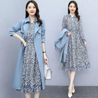 Blue jacket + dress [two-piece set] / M recommendation 40-52.5kg