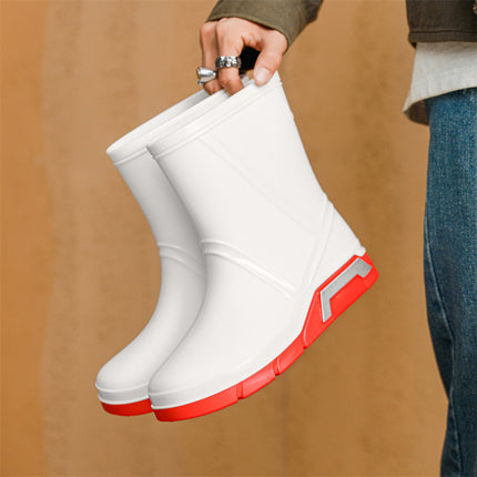 Cross-Border Mid-Tube Rain Boots for Men, Camping Non-Slip Non-Slip Rain Boots, Kitchen Work Rubber Shoes, Waterproof Shoes, Fishing Wading Boots