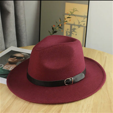 2026 New Style Western Cowboy Hat Ethnic Style Bull Logo Rolled Brim Vintage Riding Hat Large Brim Wool Felt Hat Trendy