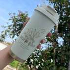 500ml / Lily of the valley thermos cup-simple white [free carrying rope]