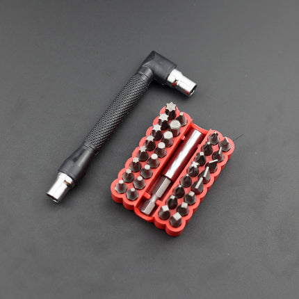 L-type screwdriver insert double 6.35MM interface narrow small space screwdriver tool 1/4 right angle handle