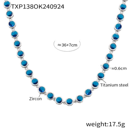 INS Internet Celebrity Bohemian Zircon Bracelet Simple Advanced Dopamine Necklace Advanced Temperament Jewelry suit