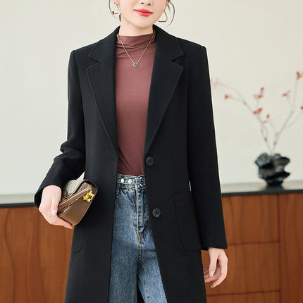 Cross-Border Autumn and Winter New Long-Style Suits, Professional Attire for Women, Mid-Length Fashionable Design, High-End Suit Sets