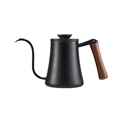 Hand Brewed Coffee Pot Stainless Steel Household Ear-Hanging Swan Neck Pot Teflon Long Mouth Pot Coffee Hand Brewing Pot Brewing