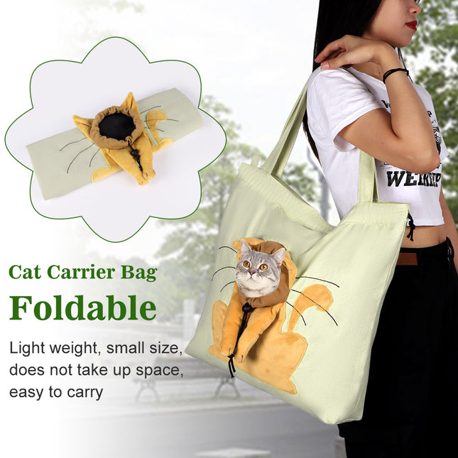 Pet Canvas Bag with Exposed Head, Cat Portable Shoulder Bag, Suitable for Ragdoll Cats and Small Dogs, Portable and Breathable Wholesale