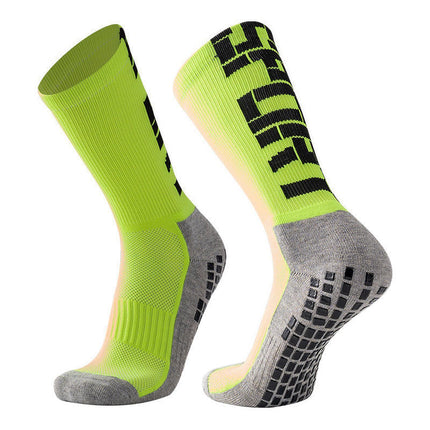 Towel-Soled Mid-Tube Football Socks, Running Sports Football Anti-Slip Socks, Competition Anti-Slip Socks, Men's Football Socks