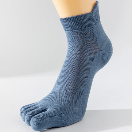 Toe Socks for Men and Women, Ultra-Thin Breathable Mesh Summer Tabi Socks, Pure Cotton Combed Short-Tube Pure Cotton Boat Socks, Invisible Socks