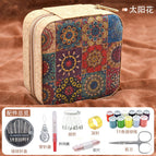 Retro style (sunflower pattern) (including 11 rolls of thread + 7 accessories)