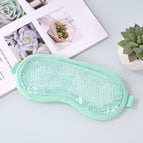 Ice bead eye mask green (white beads) type B