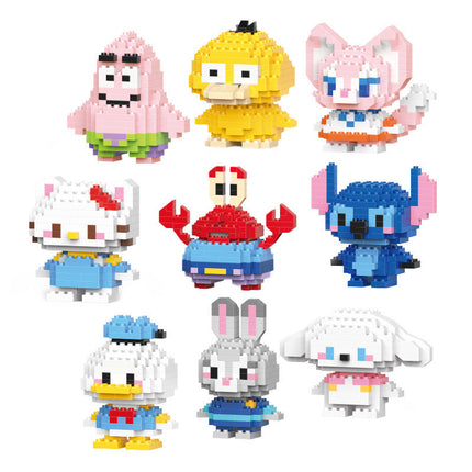 Compatible with Lego Microparticles Building Blocks Cartoon Doll Children's Assembled Small Toys Stall Pendant Gift Wholesale Stall