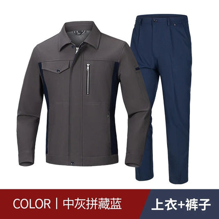 Spring and Autumn Work Clothes Season Anti-Static Suits for Men and Women Auto Repair Wear-Resistant Work Clothes Gas Station Labor Protection Clothes Work Clothes Professional