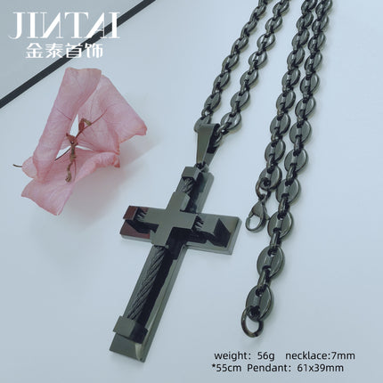 Factory direct Amazon AliExpress European and American fashion personality stainless steel men's pendant jewelry wholesale