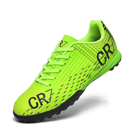 Cross-Border Cr7 Football Shoes Tf Broken Spikes Artificial Turf Ag Spike Leather Football Shoes for Men, Women, Kidsren, Teenagers and Students Training Shoes