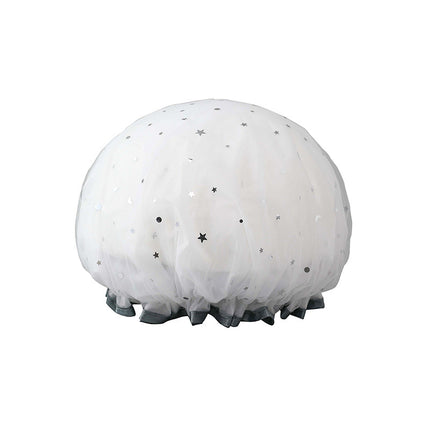 Double-layer shower cap waterproof shower head set household women's summer shower cap hair set kitchen anti-oil smoke film special wholesale