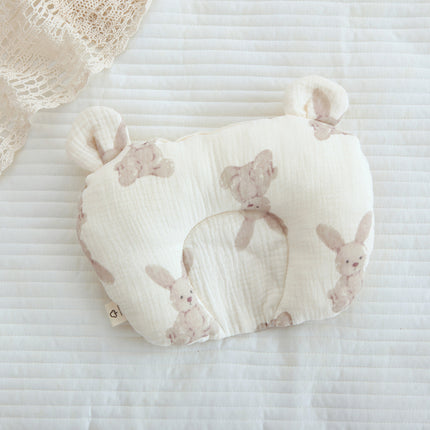 Class A cotton baby gauze baby anti-deflection head shaped pillow sweat-absorbing breathable Four Seasons suitable for newborn comfort pillow