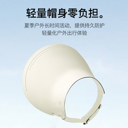 Summer Vacant Top Sunshade Hat Large Brim Traceless Integrated Sunscreen Hat Women's Face Covering UV Protection Outdoor Sports Hat