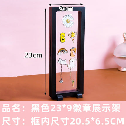 Flip Badge Storage Box Transparent Dustproof Earrings Earrings Jewelry Box Medal Brooch Commemorative Coin Storage Box