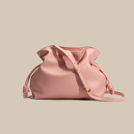 Women's Bags 2025 New Style Single Shoulder Crossbody Bag Genuine Leather Women's Bag Lucky Bag Drawstring Versatile Women's Bag Commuter Bag