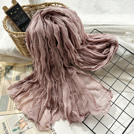 Foreign trade surplus goods clearance pick up multi-style cotton and linen scarf women's scarves literary retro long shawl scarf women