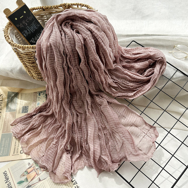 Foreign trade surplus goods clearance pick up multi-style cotton and linen scarf women's scarves literary retro long shawl scarf women