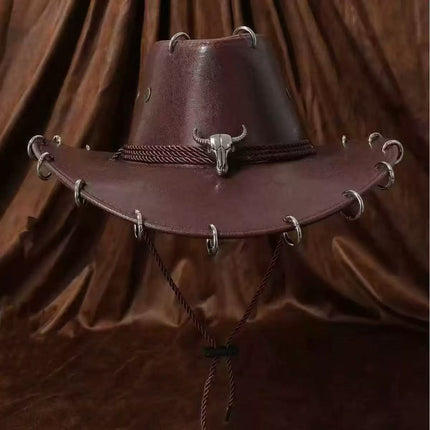 Solid Color Light Board Felt Western Cowboy Hat Outdoor Autum Hat Women's Simple French Hat Men's High-End