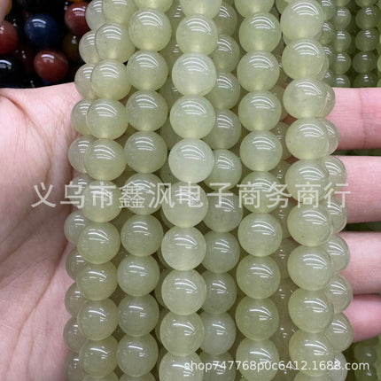 Optimized Sapphire Xiu Jade Round Beads Plus Color Hetian Jade Beads DIY Jewelry Accessories Hot Selling Semi-Finished Products Wholesale