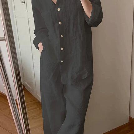 Single Piece/Complete Set 2025 Southeast Asia New Suit Cotton and Linen Shirt Shorts Casual Two-Piece Set Wholesale